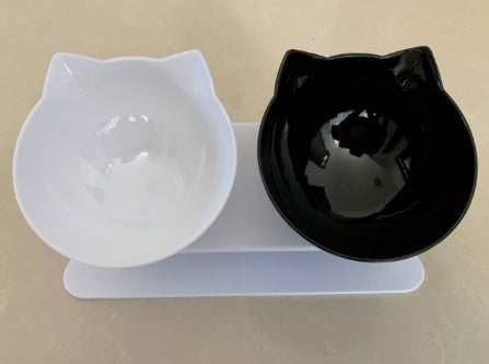 Inclined Clear Cat Bowl – Ergonomic Feeding Design