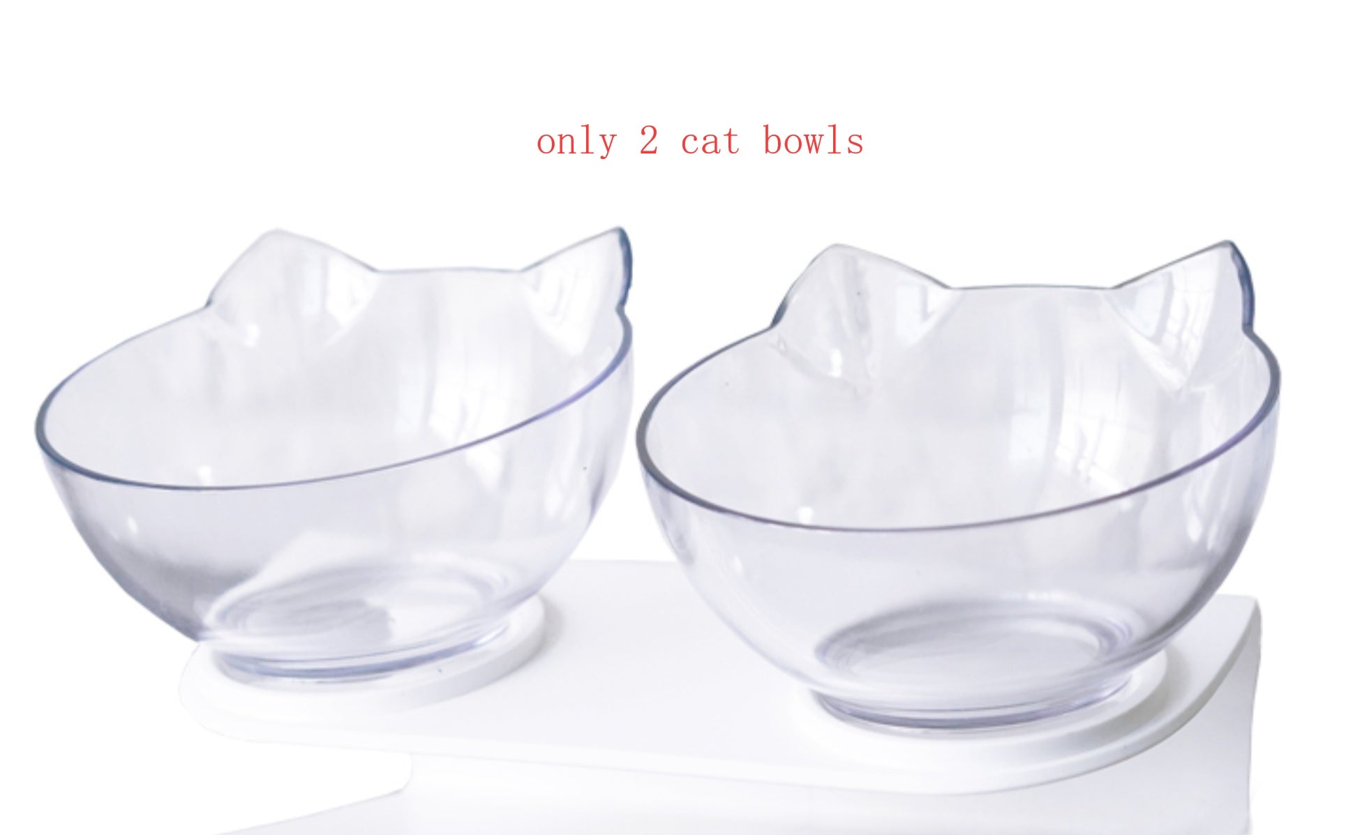 Inclined Clear Cat Bowl – Ergonomic Feeding Design