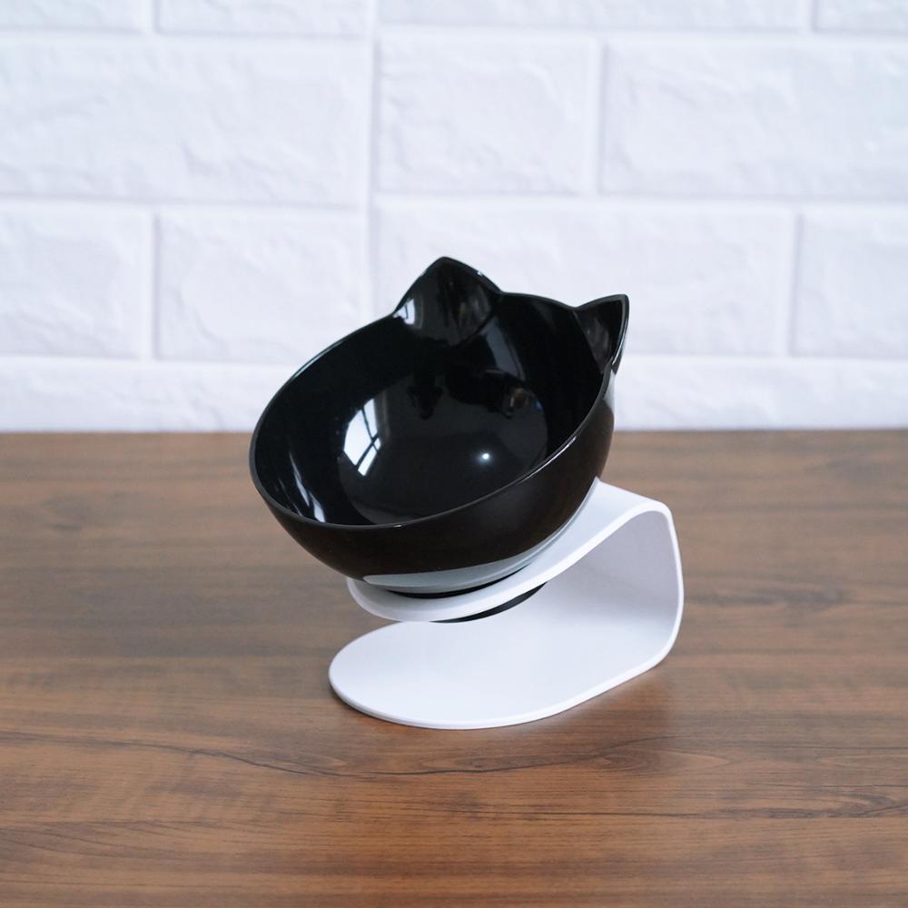 Inclined Clear Cat Bowl – Ergonomic Feeding Design