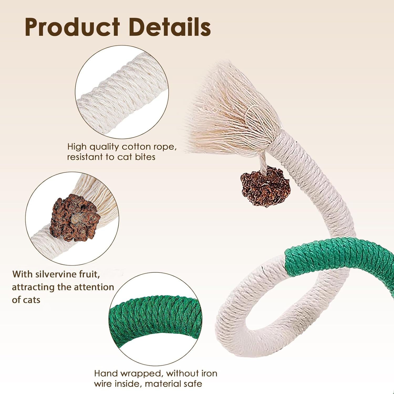 Silvervine Rope Teether for Cats