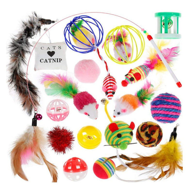 Fun Multicolor Cat Toy Combination Set