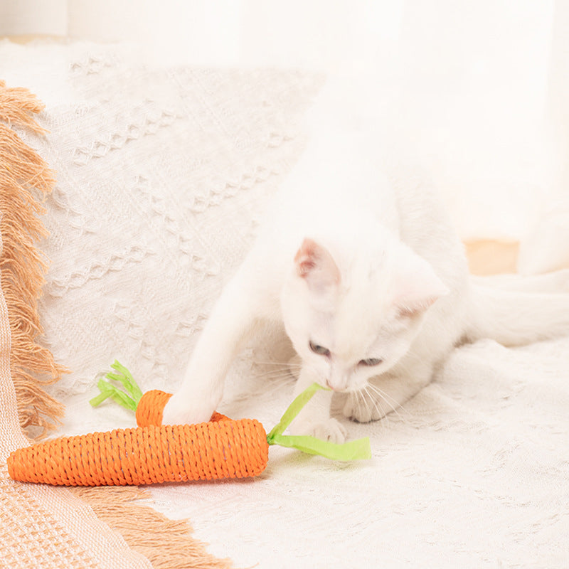 Carrot Crunch Tooth-Grinding Cat Toy