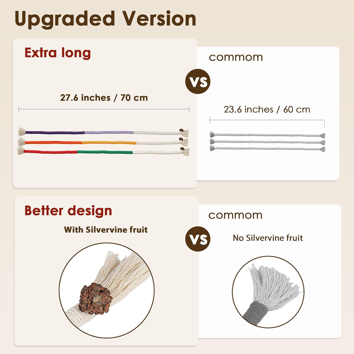 Silvervine Rope Teether for Cats