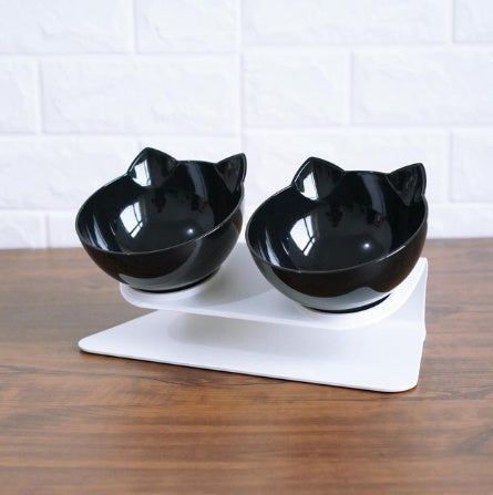 Inclined Clear Cat Bowl – Ergonomic Feeding Design