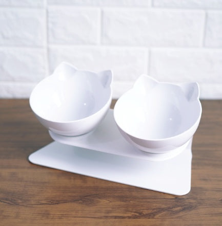 Inclined Clear Cat Bowl – Ergonomic Feeding Design
