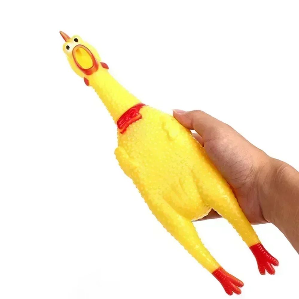 Screaming Chicken Squeak Dog Toy
