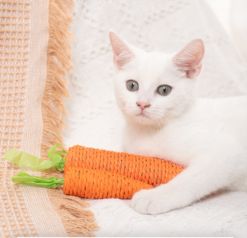 Carrot Crunch Tooth-Grinding Cat Toy