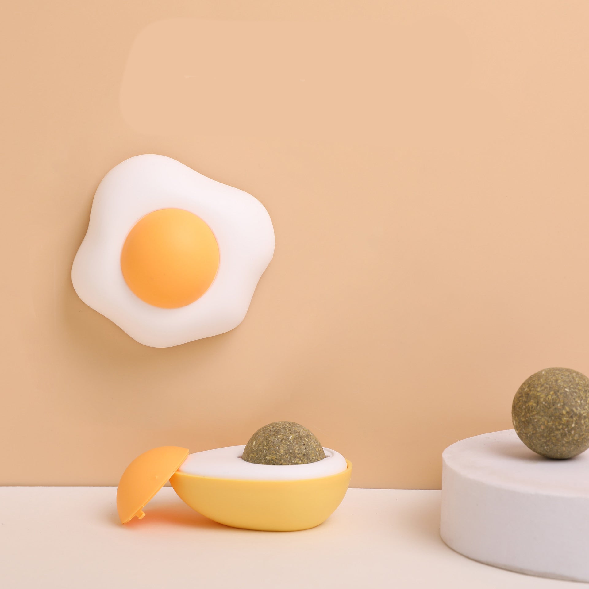 Stick & Spin Catnip Treat Ball