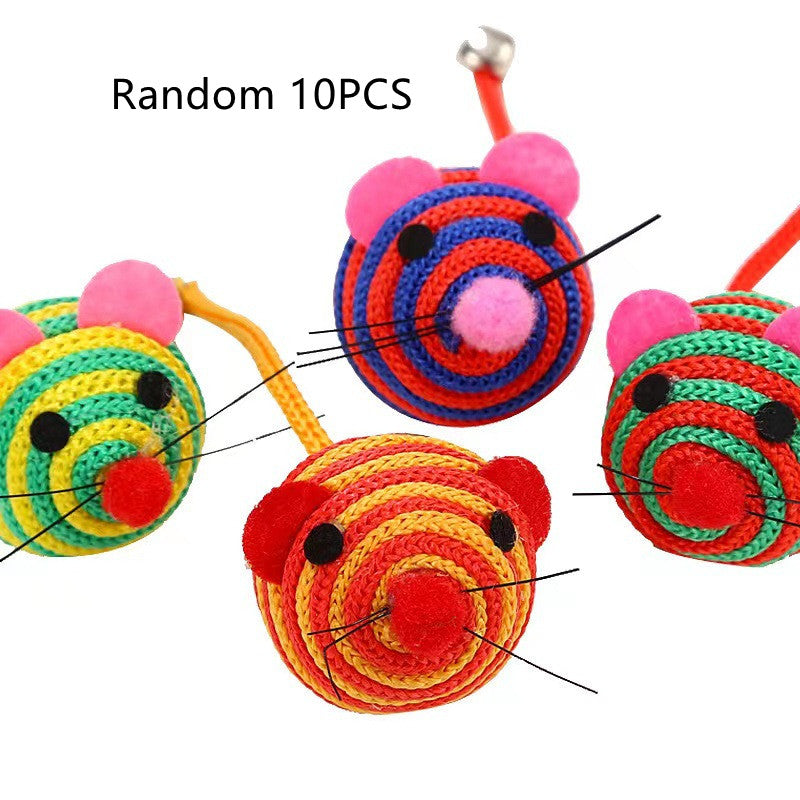 Nylon Rope Cat Toy with Bell