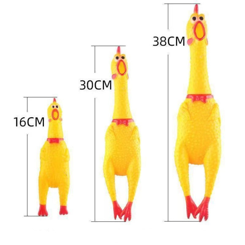 Screaming Chicken Squeak Dog Toy