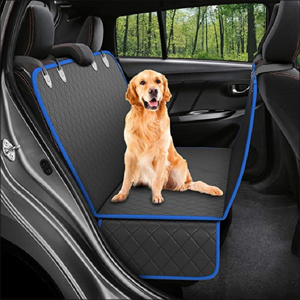 Dog Car Seat Cover with Mesh Window & Safety Strap